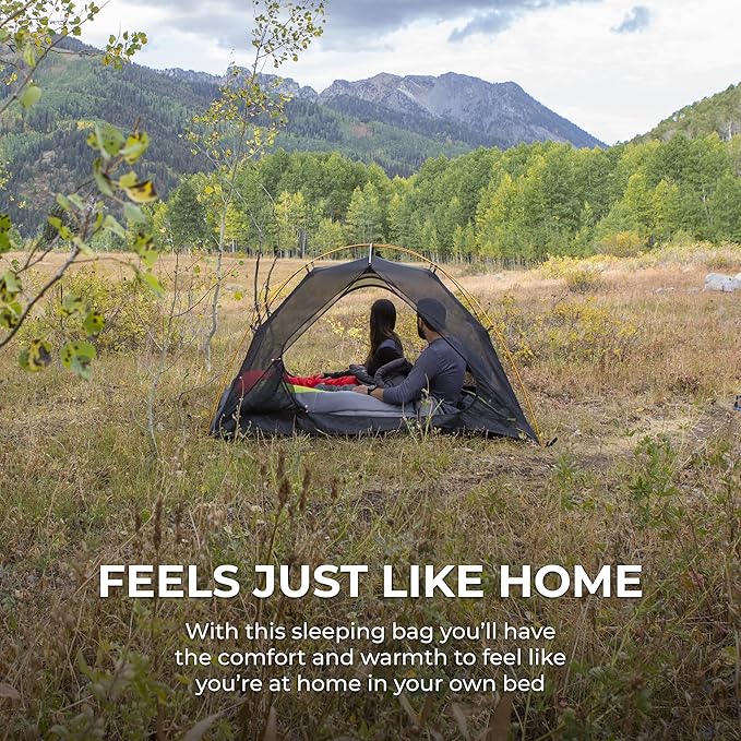 Teton 20F and 5F Degree Sleeping Bag Lightweight Warm Weather Mummy Sleeping Bags for Adults and Kids Camping Backpacking Hiking