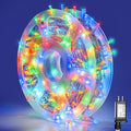 Xmas Lights String Lights 500 LED 165feet 8 Modes Plug in String Lights 30V Fairy Lights Home Garden Party Wedding Xmas Tree Bedroom Window Curtain Decoration(Multicolor)