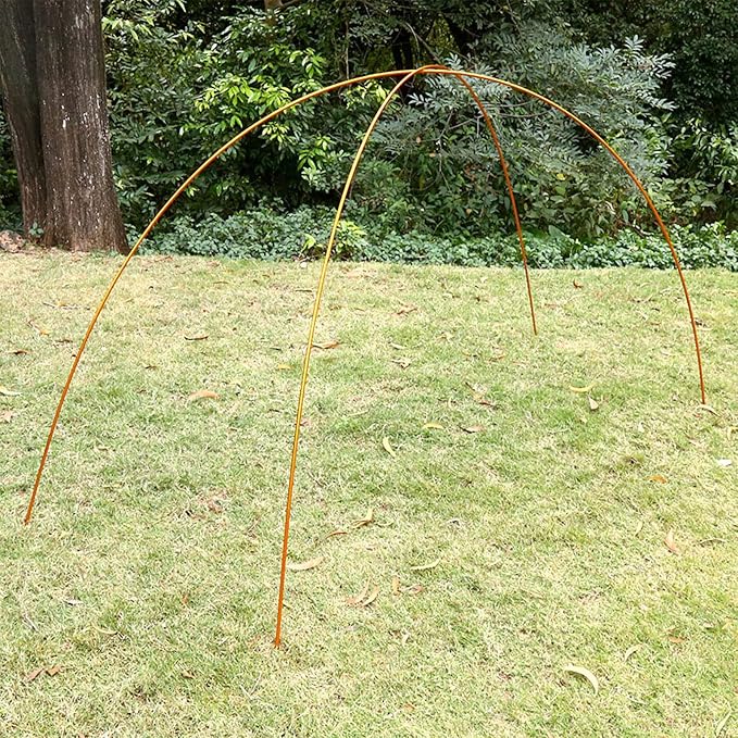 Aluminum Alloy Tent Poles 2Pcs Camping Tent Support Rods Bar Replacement Accessories Awning Frames Kit for Outdoor Camping Hiking Backpacking Travel Gold