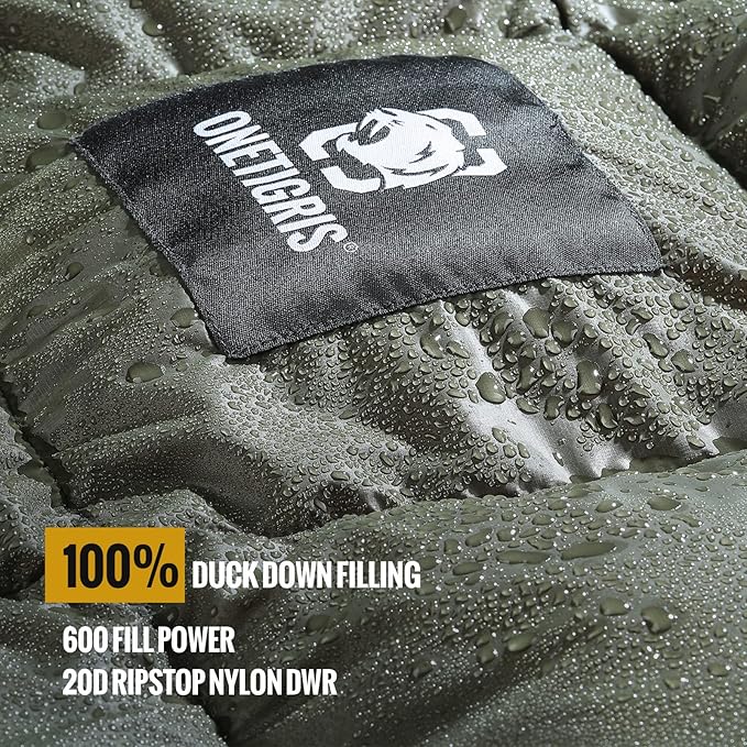 OneTigris Down Camping Blanket Warm Lightweight Packable Puffy Outdoor Travel Quilt for Cold Weather Backpacking Hiking Stadium Gardening Beach Picnic