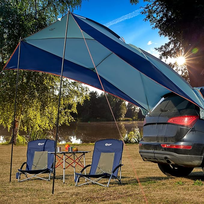 Portal Beach Chairs for Adults Camping Low Lightweight Portable Chair with Cup Holder Mesh Back Carry Bag for Outdoor Sand Lawn Travel Picnic Festival Concert