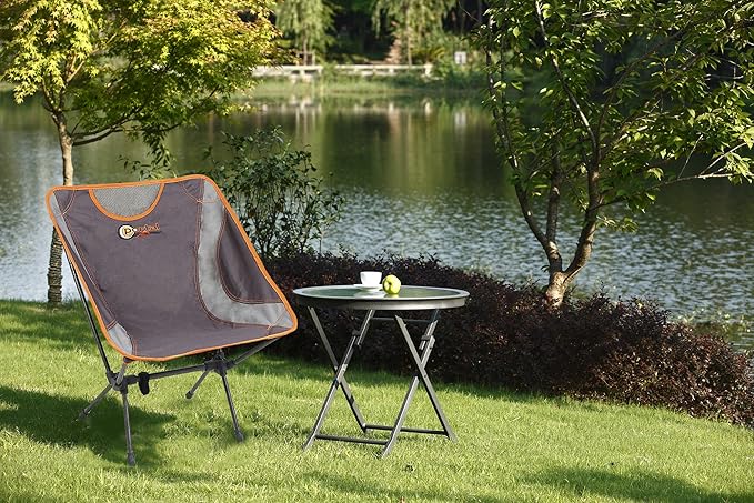 Portal Lightweight Portable Backpacking Chair Small Folding Compact Camping Chairs for Adults Outdoor Lounge Chairs with Carry Bag for Travel Hiking Beach Picnic Lawn Supports 225lbs