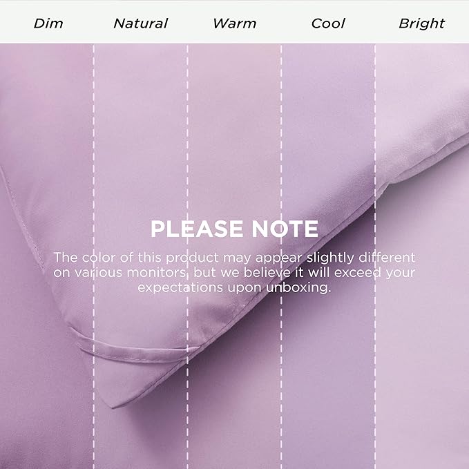 Bedsure Comforter Duvet Insert - Quilted Comforters Cal King Size All Season Duvet GentleSoft Down Alternative Bedding with 8 Tabs Gifts for Women/Men Light Purple Cal King 96 X 102 Inches