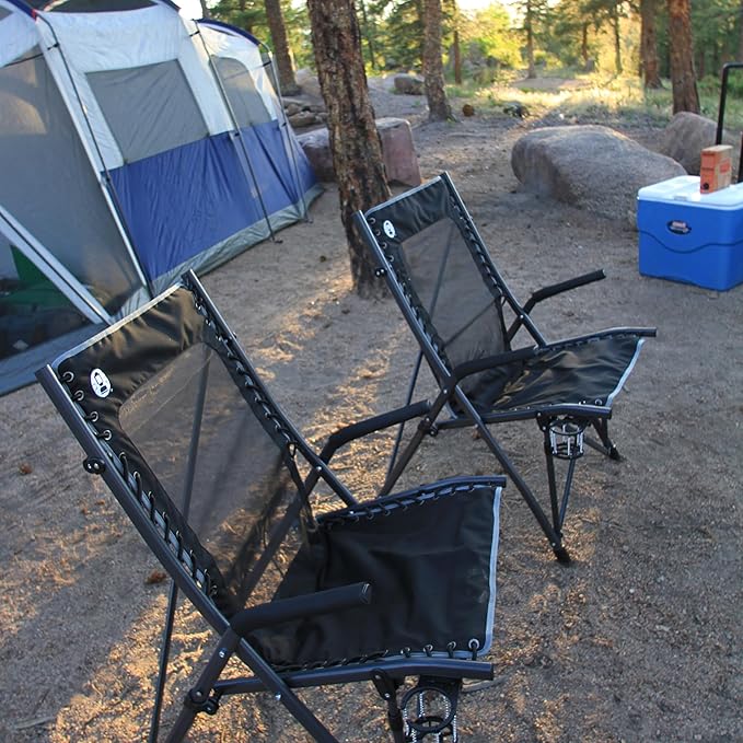 Coleman Comfortsmart Portable Suspension Chair Ultra-Comfortable Outdoor Camping Chair with Drink Holder &amp Carry Bag Supports up to 300lbs Great for Camping Tailgating Firepits Patio &amp
