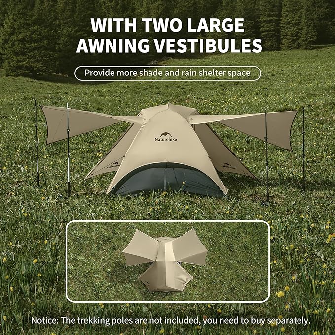 Naturehike Star River UL 2 Person Backpacking Tent Double Layer Waterproof Two Person Tents Lightweight Backpacking Cycling 2 Person Tent