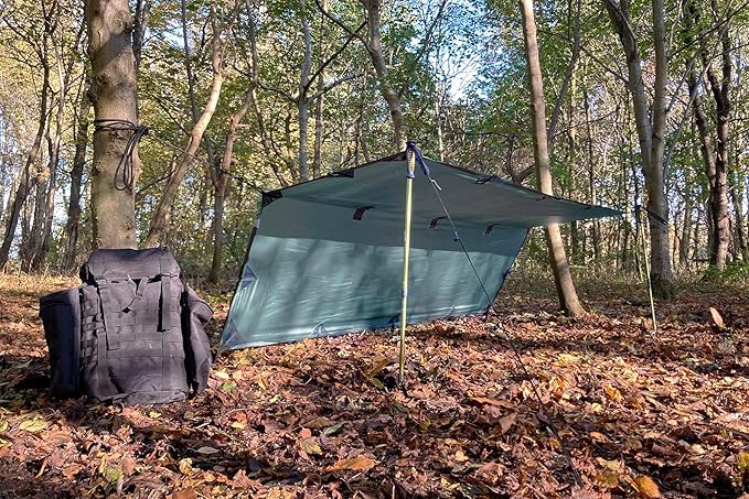 DD Hammocks - DD Tarp S - Olive Green (9ft x 5ft) - 100% Waterproof Lightweight Compact &amp Multifunctional Rainfly Tarp Tent Bivvi Day Shelter for Camping Backpacking Bikepacking Adventure &amp Hi