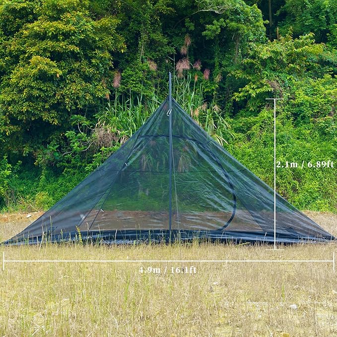 FireHiking Camping Hot Tent 4-8 Person Tipi Tent with Stove Jack for Bushcraft Cooking and Heating