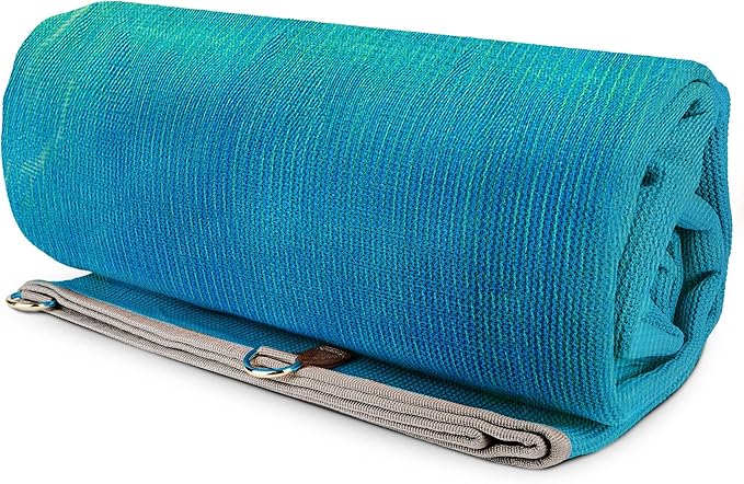 CGEAR Original Sand-Free Outdoor Rug Camping Mat - Water-Resistant &amp Anti-Fade Material - Military-Grade - Reversible Design - Area Rug for Beach RV &amp Picnics - Travel Bag