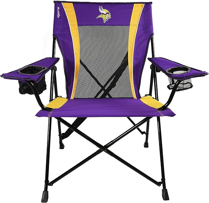 Kijaro Dual Lock Pro Sports Fan Folding Chair 26 L x 35.5 W x 37 H Minnesota Vikings
