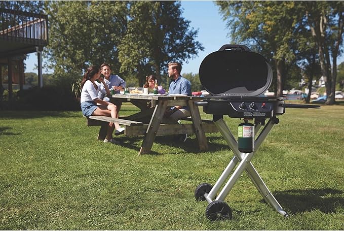 Coleman RoadTrip 225 Portable Propane Grill 2-Burner Gas Grill with Matchless Ignition &amp Adjustable Temperature Control 11000 BTUs of Power for Grilling Tailgating Camping BBQ &amp More