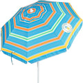 Tommy Bahama 6' UPF 50+ Tilt Beach Umbrella with Integrated Sand Anchor Wind Vent and Carry Bag