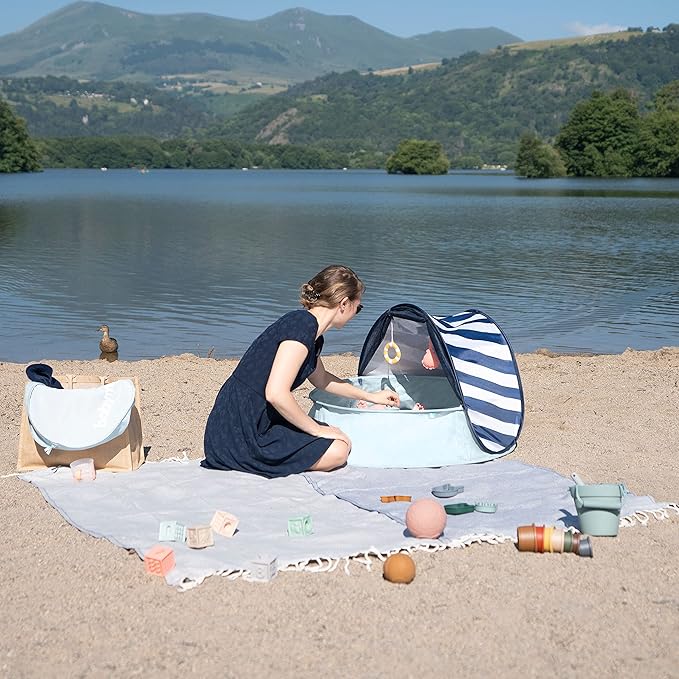 Babymoov Aquani Tent &amp Pool 3 in 1 Pop Up Tent Kiddie Pool and Play Area (Summer 2024 Essential) Marine One Size