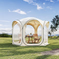 10x10ft Gazebo Screen Tent Pop Up Bubble Tent Mosquito Proof &amp Sun Shade Canopy Heavy Duty Waterproof Outdoor Shelter for Patio Camping Backyard Parties