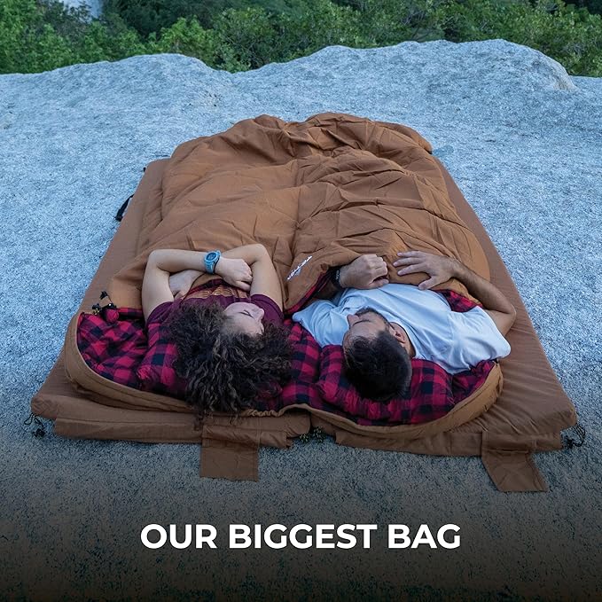 TETON Sports Deer Hunter Sleeping Bag Warm and Comfortable Camping Sleeping Bag Teton Tough Canvas Shell for Camping Hunting and Cold Weather