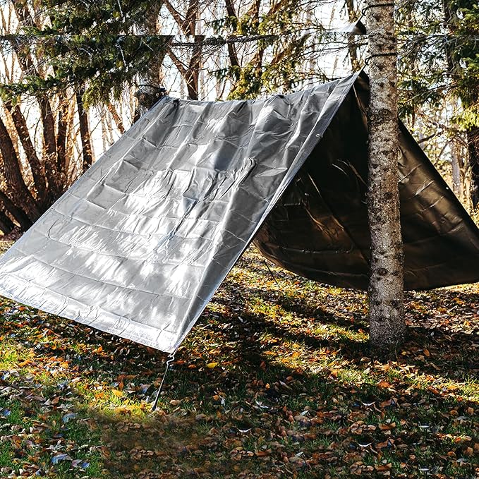 Gorilla 97050E Max Tough Tarp 6' x 8' - Heavy-Duty 14 MIL &amp 16X16 Weave - UV Treated Reinforced Hems Brass Grommets Durable and Weather-Resistant D-Ring Corners - 97050