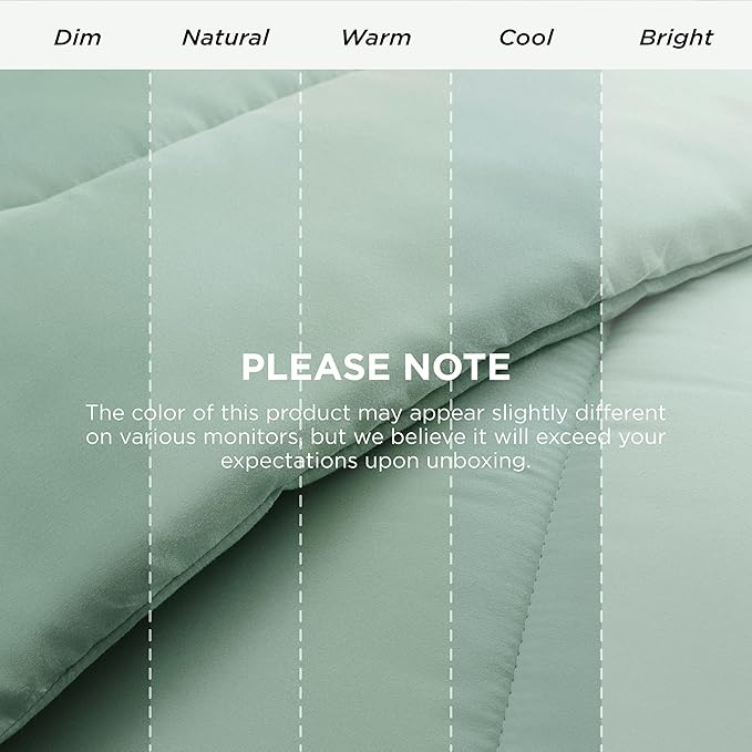 Bedsure Comforter Duvet Insert - Quilted Comforters Full Size All Season Duvet GentleSoft Down Alternative Bedding Blanket with 8 Tabs Gifts for Women/Men Sage Green Full 86 x 82 Inches