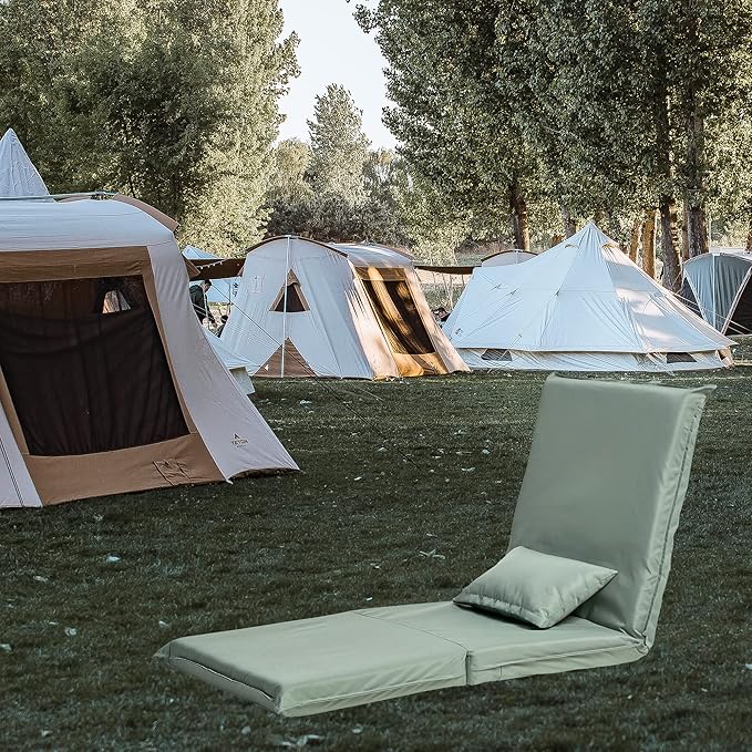 Foldable Portable Chair for Outdoor Travel Picnic BBQCamping Folding Adults with Carry BagPortable Chair for Outdoor Travel Fourteen Position Adjustable Recliner
