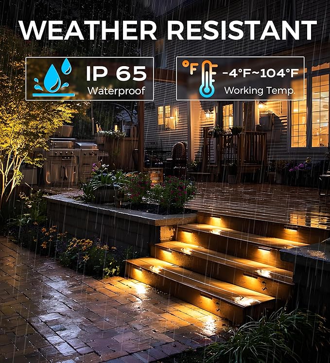 CLOUDY BAY [6 Pack] 4 Inch 12V-15 VAC/DC Low Voltage Hardscape Lighting Paver LightRetaining Wall Lights OutdoorIP65 Waterproof 3W 2700K Soft WhiteFrost Lens Deck Step Light