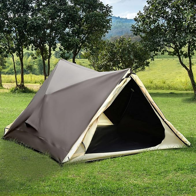 Outsunny 2-3 People Pop Up Camping Tent Waterproof Automatic Instant Tent Portable Cabana Beach Tent with Rainfly Carry Bag Windows and Doors Outdoor Camping Hiking Indoor