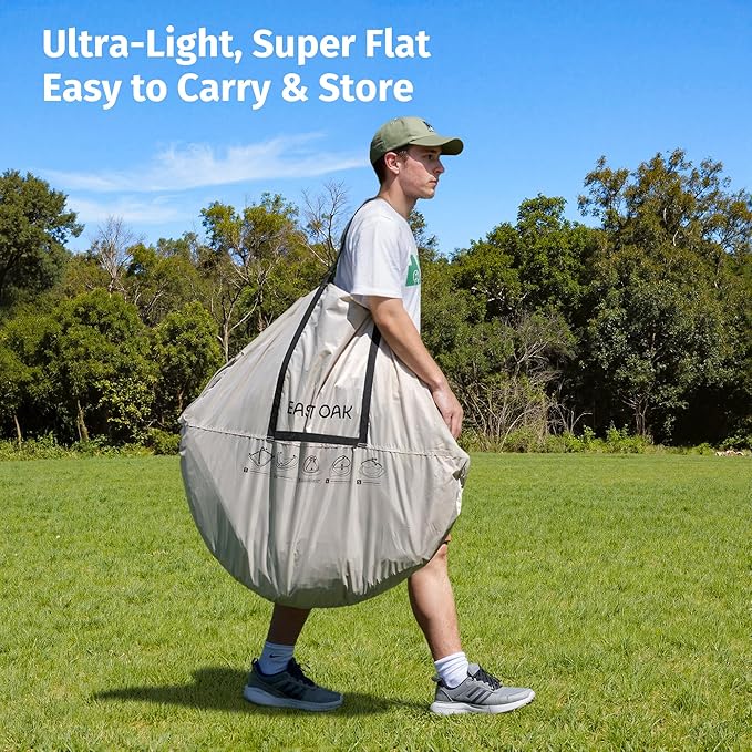 East Oak Weather Sports Tent for Fishing Sports Event | Pop Up Bubble Tent Instant Sun &amp Rain Shelter | No Condensation Spacious Interior Ultra Visibility | All Weather Protection | 6 x 6 FT
