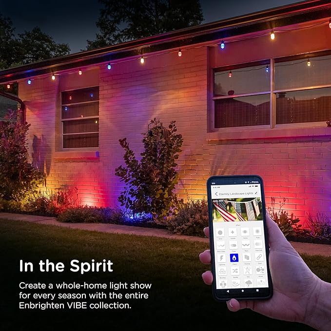 Enbrighten Vibe Eternity Garden Lights Extension Only Not for Standalone Use 16.5ft with 4 RGBWIC LEDs Waterproof Landscape Lighting Needed Extendable up to 150ft 83794