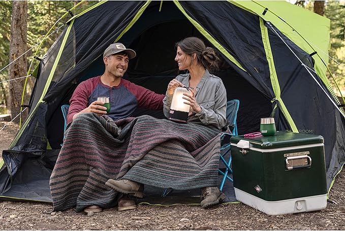 Coleman Carlsbad Dark Room Tent with Screened Porch 4/6 Person Tent Blocks 90% of Sunlight to Keep Inside Cool Weatherproof Shelter with Easy Setup Made of PFAS-Free Materials