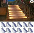 NIORSUN Solar Step Lights - 12 Pack Warm White Auto On/Off Waterproof IP67 Outside for Stairs Patios Yards Porches Steps Sidewalks Decks