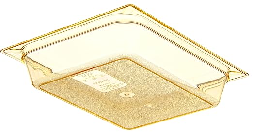 Carlisle FoodService Products 10420B13 StorPlus Gastronorm High-Heat Half-Size Food Pan 2.5 qt. Capacity 12-3/4 x 10-3/8 x 2-1/2 Amber (Case of 6)