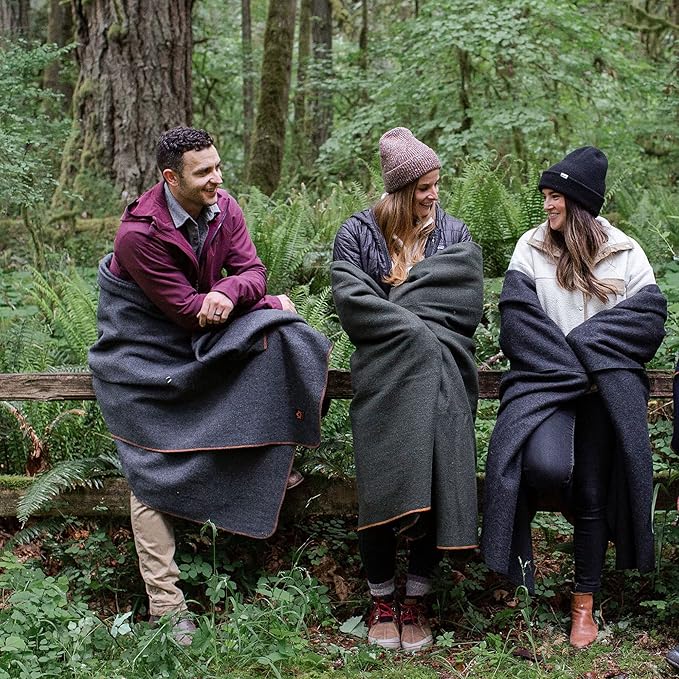 Arcturus Military Wool Blanket - Warm Thick Washable - Great for Outdoors Camping Stadium Blanket Picnics Travel - Car &amp Bushcraft Survival Kits