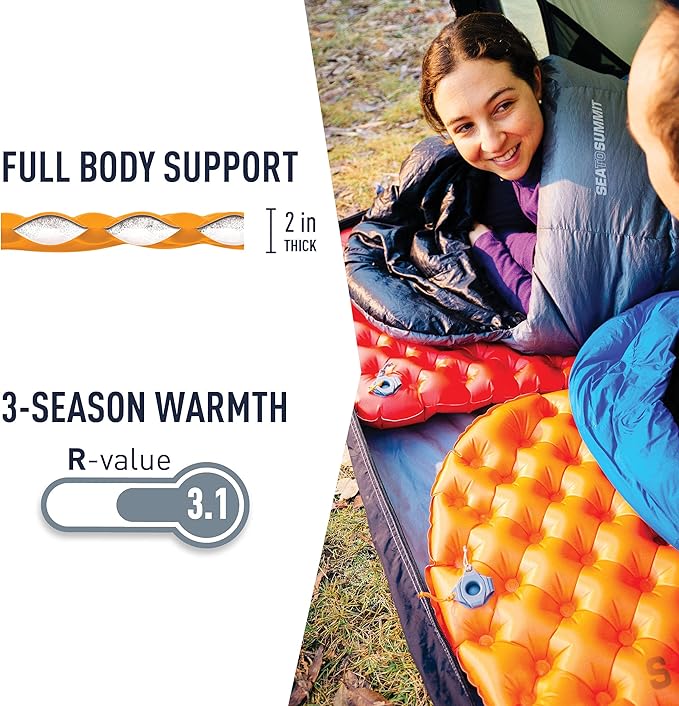 Sea to Summit Ultralight Insulated Backpacking Sleeping Pad Regular (72 x 21.5 x 2 inches)
