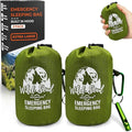 Bivy Sack XL Waterproof Survival Sleeping Bag with Emergency Whistle Built-in Hood &amp Thermal Mylar - Tear &amp Puncture-Resistant