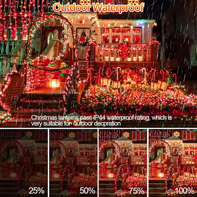 XURISEN 403FT Christmas Lights 1000 LED Super Long String Lights 8 Modes &amp Memory Timer Plug in Twinkle Fairy Lights Decor for Home Xmas Party Wedding