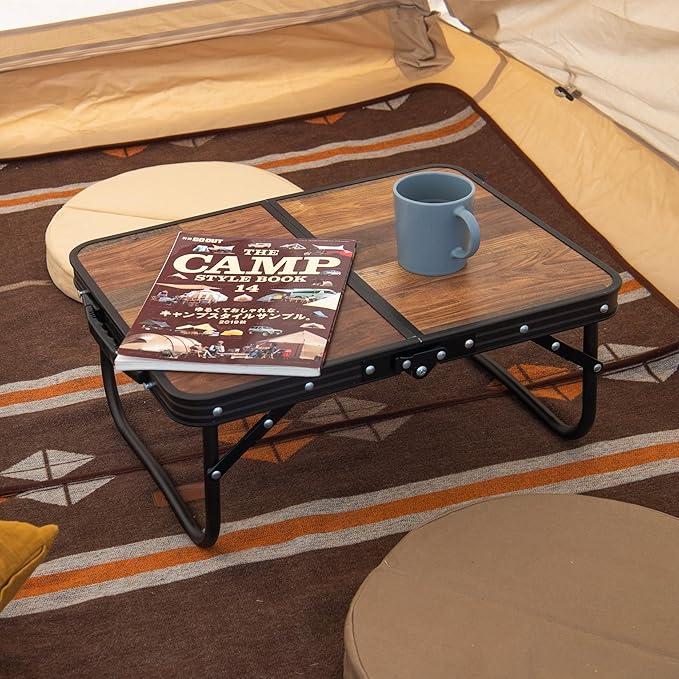 Naturehike Folding Camping Table Portable Tables with Adjustable Legs 35.4×23.6×14.6 Inch Foldable Camp Pinic Tables with Carry Bag for Outdoor Camping BBQ Travel - Large Wooden