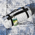 60x80” Double Thickened Picnic Blankets(150g High Density Cotton Stuffed) White Fish Pattern Outdoor Picnic Mat Portable Picnic Blanket Foldable with Leather Carry Strap Beach Blanket