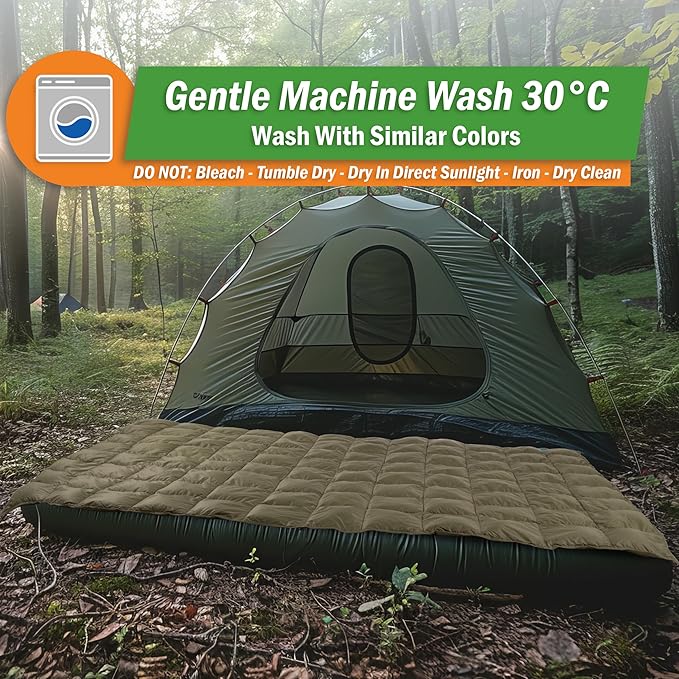 Down Camping Blanket Packable 78x52” Ultralight Compact Travel Blanket with Bag - Puffy Wearable Sleeping Gear for Camp Hiking Backpacking Stadium Festivals or Beach by Wakeman Outdoors (Green)