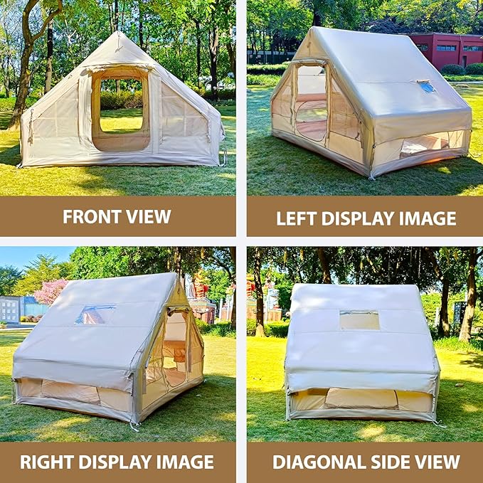 Inflatable Tents for Camping Large Inflatable Camping Tent with Hand Pump Easy Setup Tents for 4-6 People Portable Glamping Tent