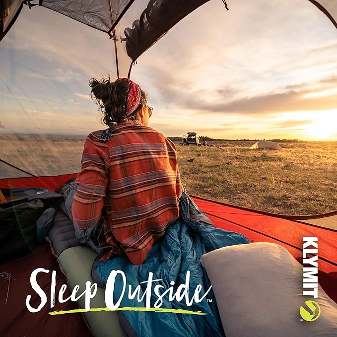 Klymit Klymaloft Lofted Inflatable Sleeping Pad for Camping With Memory Foam Ultra-Thick Hiking and Backpacking Air Bed 5 Inch Thick Regular