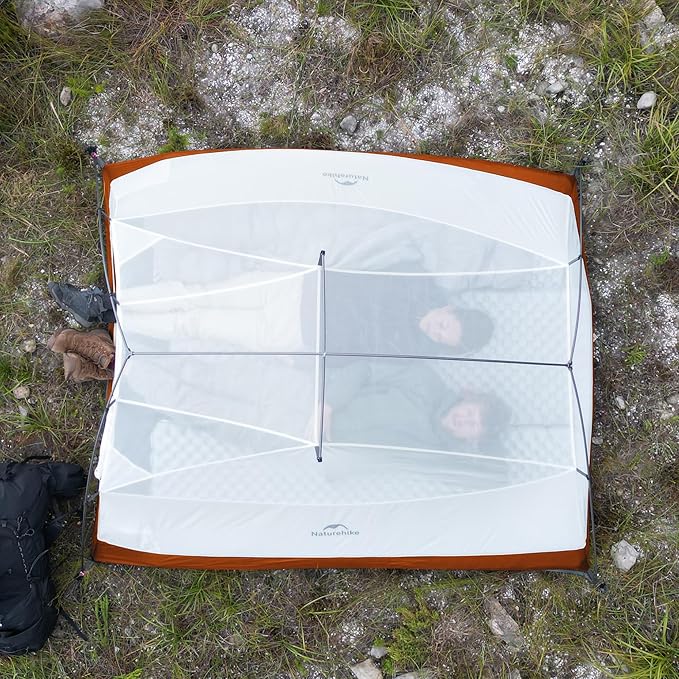 Naturehike Cloud Up 3 Person Backpacking Tent with Footprint - 3 Season Free Standing Lightweight 3 Person Camping Tent | with Footprint Free Standing Dome Camping Hiking Waterproof