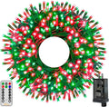 Ollny Christmas Lights 500LED 164FT Long Christmas Tree Lights with 8 Modes Remote Timer IP44 Waterproof Outdoor Christmas Lights for Tree House Yard Outside Xmas Decorations (Red+Green)
