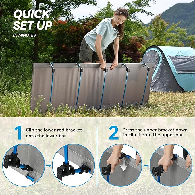 MARCHWAY Ultralight Folding Tent Camping Cot Bed Portable Compact for Outdoor Travel Base Camp Hiking Mountaineering Lightweight Backpacking (Grey)