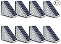 NIORSUN Outdoor Step Lights Upgraded 28 LEDs 2 Brightness Modes IP67 Waterproof Solar Stair Lights for Outside Steps 1200mAh Battery Long Runtime Warm White for Patio Deck Yard Porch 8 Pack