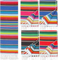 Tudomro 4 PCS Large Authentic Mexican Blankets Colorful Mexican Striped Throw Blankets Serape Fiesta Beach Fringe Yoga for Home Office Camping Picnic (Bright)