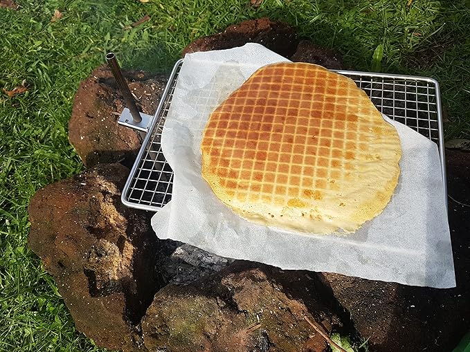 Campfire Grill – Small Lightweight 304 Stainless Steel Cooking Grate for Camping Hiking Backpacking – Portable Campfire Cooking Grill for 1–2 People