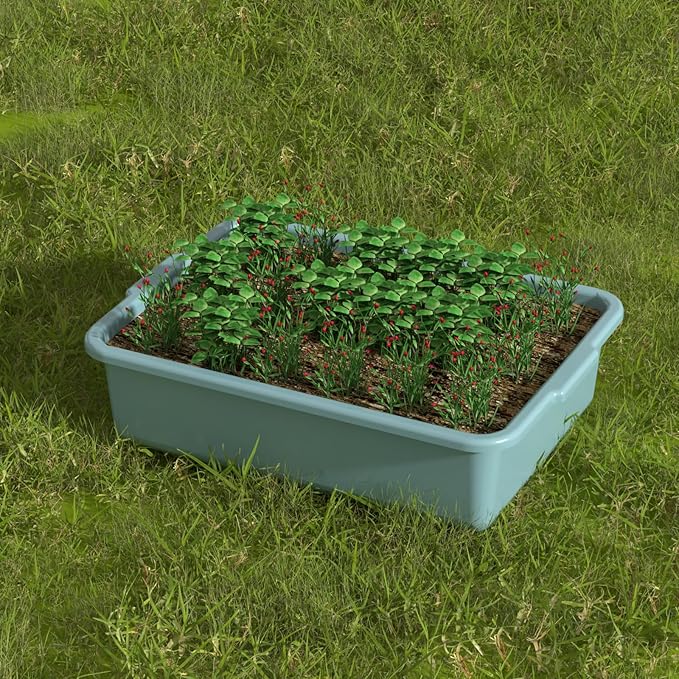 8 L Plastic Bus Tubs Plastic Commercial Bus Boxes Mint Green 5 Packs