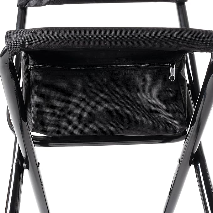Rothco Deluxe Folding Stool with Back &amp Pouch - Portable Seating for Outdoor Adventures