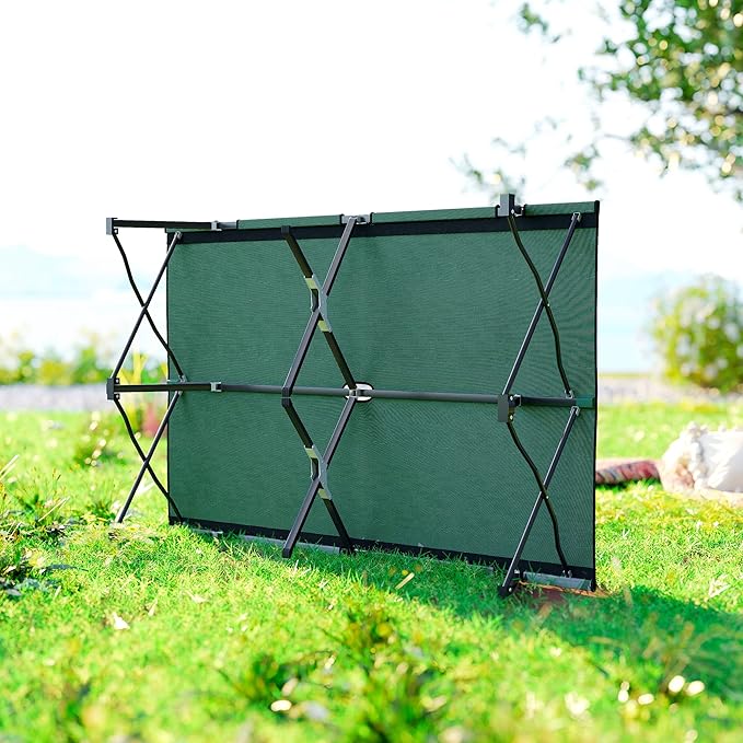 Outsunny 2 Person Folding Camping Cot for Adults 50 Extra Wide Outdoor Portable Sleeping Cot with Carry Bag Elevated Camping Bed Beach Hiking Green