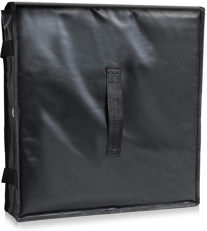 New Star Foodservice Insulated Pizza Delivery Bag 20 x 20 x 5 Inch Black