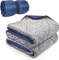 Tirrinia Waterproof Outdoor Blanket with Sherpa Lining Windproof Triple Layers Warm Comfy Foldable for Camping Stadium Beach Picnic Grass Concerts Car Dog 51''X 59'' &amp 59''X 80''