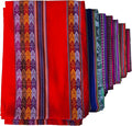 Lucio Fabrics Unique Native Peruvian Throw - Vibrant Colors Lightweight Durable - HomeYoga BeachCampingPicnicOutdoor Activities Thin Blanket 70'' x 47'' (Red Mountain Loom)