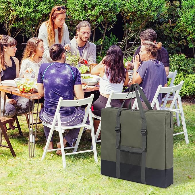 REDCAMP Folding Table Storage Bag WaterProof Carry Bag with Handles for Folding Picnic Camping Card Table Green 26 D x 5 W x 24 H